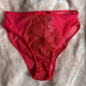 Victoria’s Secret red panty with heart detail on front brand new with tags